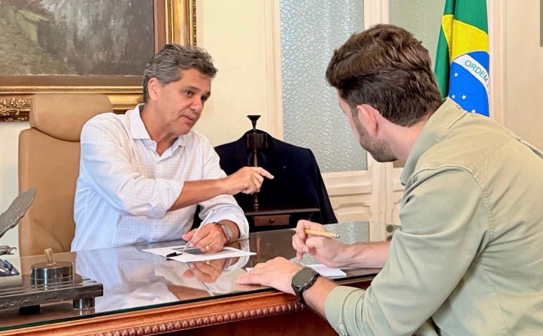 Ricardo e Arnaldinho se reúnem no Palácio para tratar de investimentos em Vila Velha