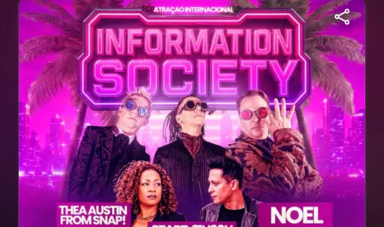 Vitória recebe turnê internacional com Information Society, Thea Austin e Noel em julho