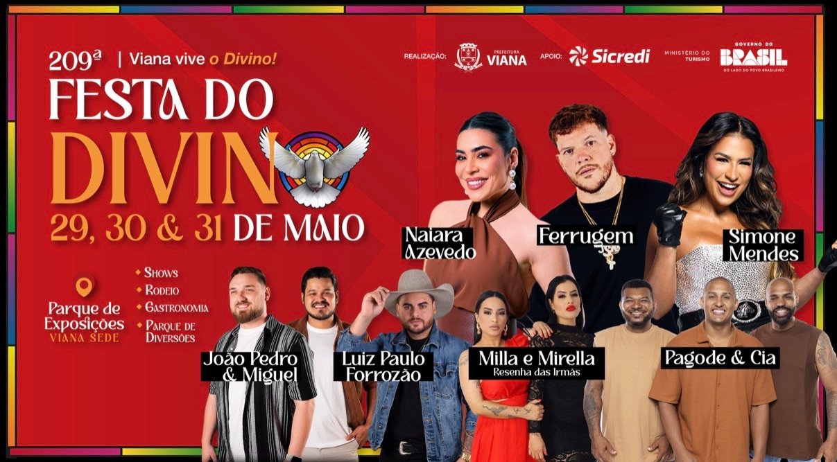 Viana celebra tradição, fé e cultura na 209ª edição da Festa do Divino. Confira os shows
