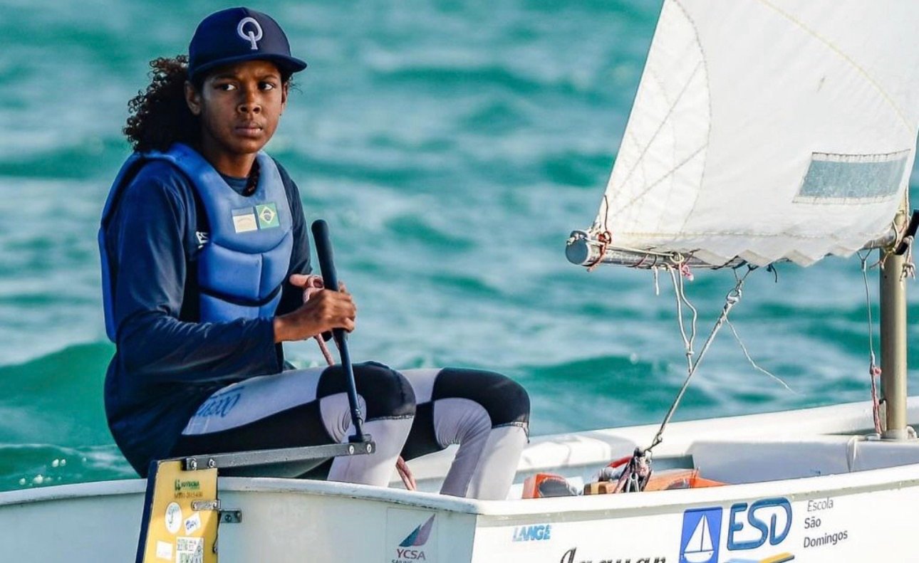 Lídia Monike faz história ao se tornar primeira menina campeã capixaba de Optimist