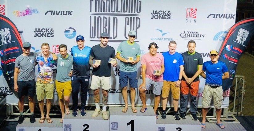 Brasileiros conquistam do 2º ao 5º lugar na Copa do Mundo de Parapente em Baixo Guandu