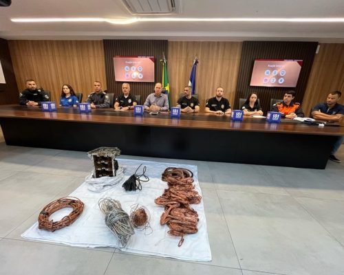 Forças de segurança apreendem mais de 320 quilos de fios metálicos em Cariacica