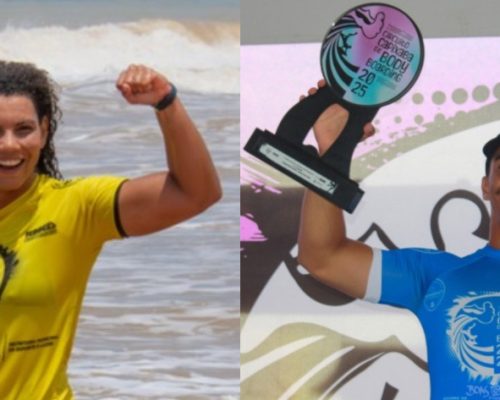 Maíra e Castelan brilham na abertura do Capixabão de Bodyboarding em Ulé