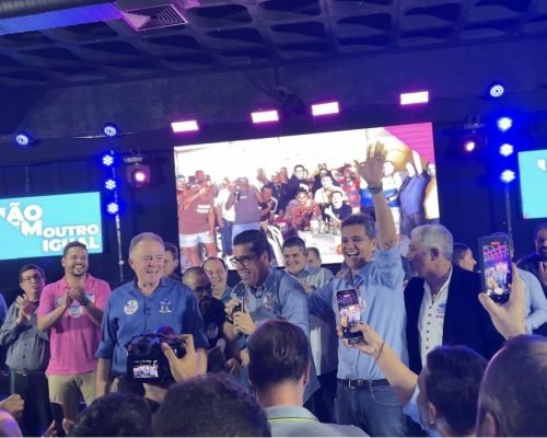 Marcelo Santos lança campanha com presença de Casagrande e Ricardo Ferraço