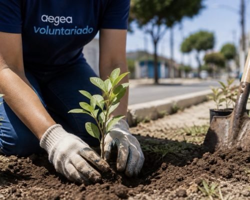 Voluntários realizam plantio de mudas em Itapuã nesta sexta-feira (28)