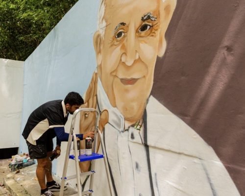 Quatro artistas levam grafite e fé para a subida ao Convento na Festa da Penha 2026