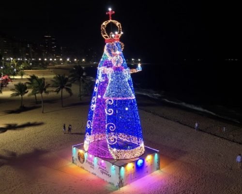 Imagem luminosa de Nossa Senhora da Penha será acesa no nomingo em Vila Velha