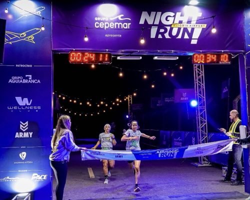 Corrida noturna leva atletas para a pista do Aeroporto de Vitória em novembro